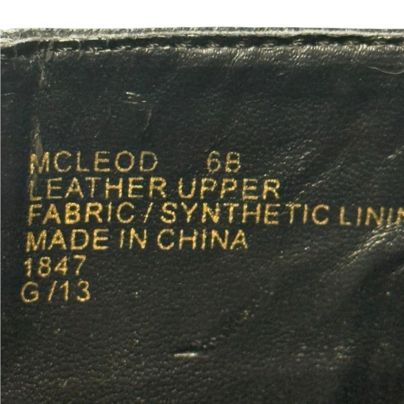 Lauren Ralph Lauren McLeod Black Pebbled Leather Riding Boots Harness Buckle 6B - Picture 15 of 16